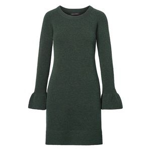 BR Wool Blend Bell Cuff Sweater Dress